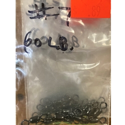 Bulk Black Barrel Swivels Size 7 60lb 10ct