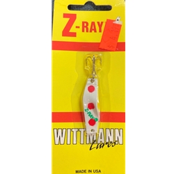 Z-Ray White w/ Red Spots Spinner