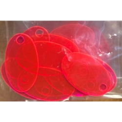 Bulk UV Pink Plastic Oval Blades 11/16"  10ct