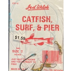 Jed Welsh Catfish, Surf & Pier Rigged Hooks