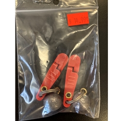 OFF SHORE PRO SNAP WEIGHT CLIP (4) RED, offshore snap weight clip