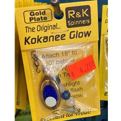 R&K Kokanee Glow Spinners