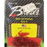 Brads #4 2x Red Octopus Qty 50