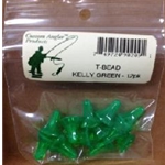Kelly Green T-Beads 12pk