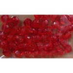 Ruby Red Faceted 8mm Beads 25pk