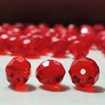 Red Faceted 8mm 25ct
