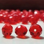 Red Faceted 6mm 25ct