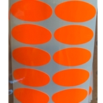 Flourescent Orange Ovals 1/2 × 1" 50ct