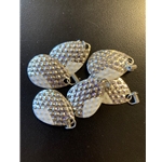 Silver Diamond White Wedge w/ Clip N Spin Clevis Sz3 6ct