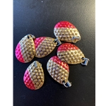 Gold Diamond Pink Slant w/ Clip n Spin Clevis Sz3 6 ct