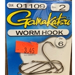 Gamakatsu WormHook Nickel Size 2 Qty6