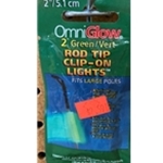 Omniglow lights,Rod Tip lights, OmniGlow Rod Tip Clip-On Lights 2" 2pk