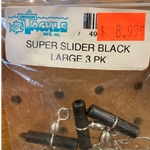 Oregon Tackle Super Slider Black Sz Lg 3pk