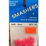 Smashers Beads 5mm Painted Pink 24ct