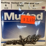 Mustad Rolling Swivel W/ Diamond Eye Sz6 9Pcs