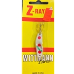 Z-Ray White w/ Red Spots Spinner