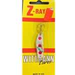 Z-Ray White w/ Red Spots Spinner