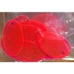Bulk UV Pink Plastic Oval Blades 11/16"  10ct