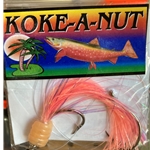 Shasta Koke-A-Nut Glow Pink Silver  Sz3/0 Hooks