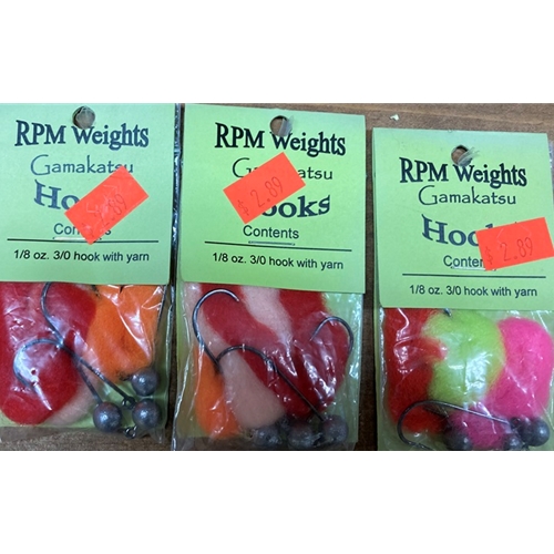 RPM Weights Gamakatsu Hooks Yarn Assorted Colors