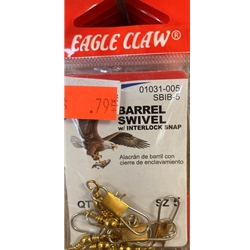Eagle Claw Barrel Swivels w/ Interlock Snap