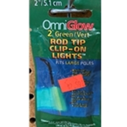 Omniglow lights,Rod Tip lights, OmniGlow Rod Tip Clip-On Lights 2" 2pk
