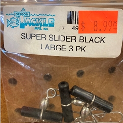 Oregon Tackle Super Slider Black Sz Lg 3pk
