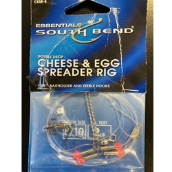 South Bend Dbl Drop Cheese & Egg Spreader Rig Sz8/10 2lb test