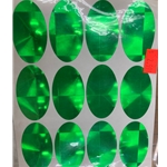 Flourescent Green Ovals 1.75 x 1" 1 Sheet
