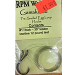RPM Weights Gamakatsu Pre-Snelled Egg Loop Hooks