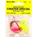 Beau-Mac Cheater Special w/ Bait Loop Sz 12 Cheater Sz 2 Hook