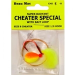 Beau-Mac Cheater Special w/ Bait Loop Sz 12 Cheater Sz 2 Hook