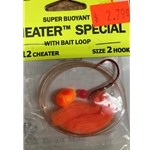 Beau-Mac Cheater Special w/ Bait Loop Sz 12 Cheater Sz 2 Hook