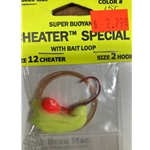 Beau-Mac Cheater Special w/ Bait Loop Sz 12 Cheater Sz 2 Hook